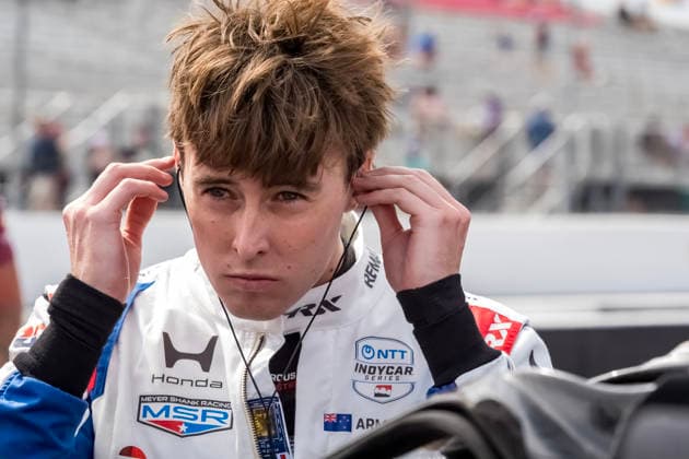 June 6, 2026, Madison, Illinois, USA: IndyCar, Indy Car, IRL, USA SERIES driver, MARCUS ARMSTRONG (66) (NZL) of Christchurch, New Zealand, qualifies for the Bommarito Automotive Group 500 at World Wide Technology Raceway in MADISON, Illinois, USA. INDYCAR SERIES: June 06, 2026: Bommarito Automotive Group 500: Marcus Armstrong - ZUMAa161 20260606_aaa_a161_006 Copyright: xWalterxArce GMGx