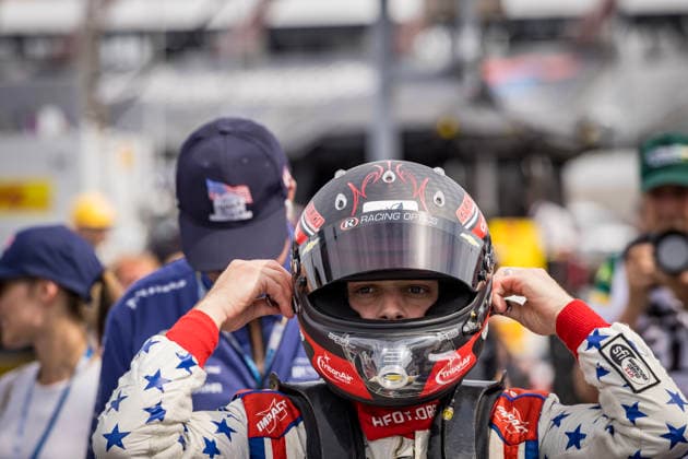 June 6, 2026, Madison, Illinois, USA: IndyCar, Indy Car, IRL, USA SERIES driver, SANTINO FERRUCCI (14) (USA) of Woodbury, CT, qualifies for the Bommarito Automotive Group 500 at World Wide Technology Raceway in MADISON, Illinois, USA. Madison USA - ZUMAa161 20260606_aaa_a161_014 Copyright: xStevexScaglione GMGx