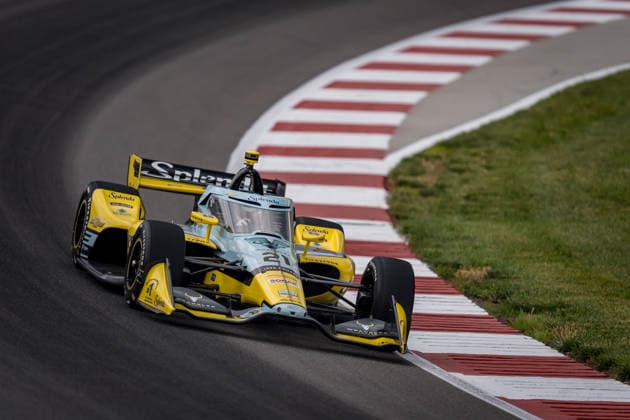 June 6, 2026, Madison, Illinois, USA: IndyCar, Indy Car, IRL, USA SERIES driver, CHRISTIAN RASMUSSEN (21) (DNK) of Copenhagen, Denmark, travels through the turns during a practice session for the Bommarito Automotive Group 500 at World Wide Technology Raceway in MADISON Illinois. INDYCAR SERIES: June 06, 2026: Bommarito Automotive Group 500: Christian Rasmussen - ZUMAa161 20260606_aaa_a161_022 Copyright: xWalterxArce GMGx