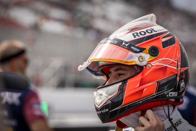 June 6, 2026, Madison, Illinois, USA: IndyCar, Indy Car, IRL, USA SERIES driver, MARCUS ARMSTRONG (66) (NZL) of Christchurch, New Zealand, qualifies for the Bommarito Automotive Group 500 at World Wide Technology Raceway in MADISON, Illinois, USA. INDYCAR SERIES: June 06, 2026: Bommarito Automotive Group 500: Marcus Armstrong - ZUMAa161 20260606_aaa_a161_037 Copyright: xStevexScaglione GMGx