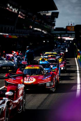 24 HEURES DU MANS 2026 - TEST DAY 50 FUOCO Antonio (ita), NIELSEN Nicklas (dnk), MOLINA Miguel (spa), Ferrari AF Corse, Ferrari 499P 50, Hypercar, pitlane, during the Test Day of the 24 Hours of Le Mans 2026, 3rd round of the 2026 FIA World Endurance Championship, on June 7, 2026 on the Circuit des 24 Heures du Mans in Le Mans, France - Le MansFrance Copyright: xCharlyxLopezx