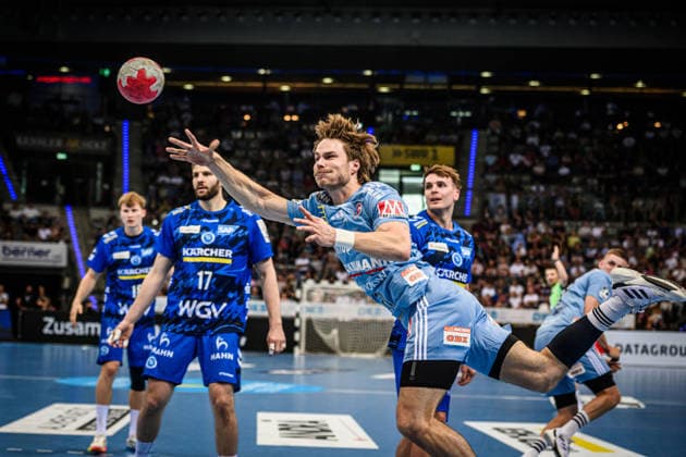 Christopher Bissel (HC Erlangen, 21) GER, TVB Stuttgart - HC Erlangen, DAIKIN HBL, Handball, Bundesliga, 34. Spieltag, Spielzeit 2025 2026, 07.06.2026 GER, TVB Stuttgart - HC Erlangen, DAIKIN HBL, Handball, Bundesliga, 34. Spieltag, Spielzeit 2025 2026, 07.06.2026 Stuttgart