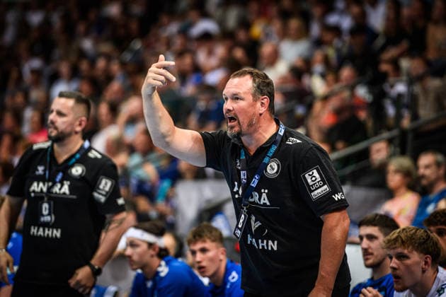 Misha Kaufmann (TVB Stuttgart, Trainer) GER, TVB Stuttgart - HC Erlangen, DAIKIN HBL, Handball, Bundesliga, 34. Spieltag, Spielzeit 2025 2026, 07.06.2026 GER, TVB Stuttgart - HC Erlangen, DAIKIN HBL, Handball, Bundesliga, 34. Spieltag, Spielzeit 2025 2026, 07.06.2026 Stuttgart