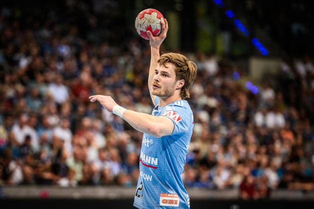 Christopher Bissel (HC Erlangen, 21) GER, TVB Stuttgart - HC Erlangen, DAIKIN HBL, Handball, Bundesliga, 34. Spieltag, Spielzeit 2025 2026, 07.06.2026 GER, TVB Stuttgart - HC Erlangen, DAIKIN HBL, Handball, Bundesliga, 34. Spieltag, Spielzeit 2025 2026, 07.06.2026 Stuttgart