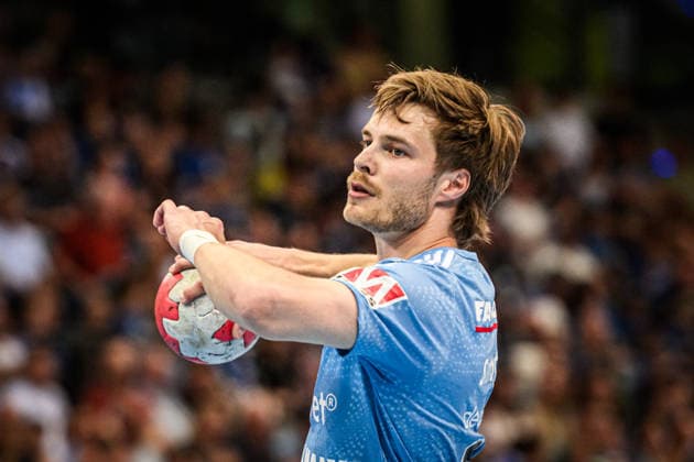 Christopher Bissel (HC Erlangen, 21) GER, TVB Stuttgart - HC Erlangen, DAIKIN HBL, Handball, Bundesliga, 34. Spieltag, Spielzeit 2025 2026, 07.06.2026 GER, TVB Stuttgart - HC Erlangen, DAIKIN HBL, Handball, Bundesliga, 34. Spieltag, Spielzeit 2025 2026, 07.06.2026 Stuttgart