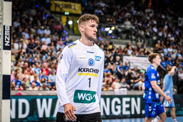 Mateusz Kornecki (TVB Stuttgart, 01) GER, TVB Stuttgart - HC Erlangen, DAIKIN HBL, Handball, Bundesliga, 34. Spieltag, Spielzeit 2025 2026, 07.06.2026 GER, TVB Stuttgart - HC Erlangen, DAIKIN HBL, Handball, Bundesliga, 34. Spieltag, Spielzeit 2025 2026, 07.06.2026 Stuttgart