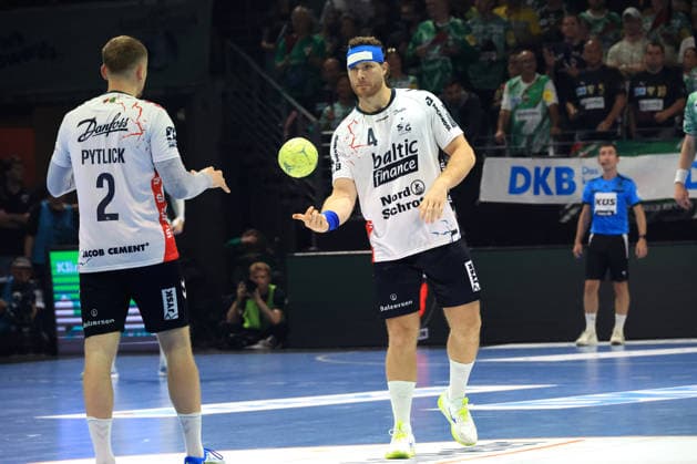 DEU, DHB, 1.HBL, Fuechse Berlin vs. Flensburger-Handewitt, 07.06.2026, Max-Schmeling-Halle, Berlin, DEU, DHB, 1.HBL, Fuechse Berlin vs. Flensburger-Handewitt, im Bild Johannes Golla (Flensburg Handewitt 4)