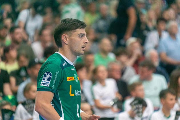Lucas Krzikalla (SC DHfK Leipzig, 08) bestreitet heute sein letztes Spiel für den SC DHfK Leipzig SC DHfK Leipzig vs. TSV GWD Minden, Handball, 1. Handball-Bundesliga, 34. Spieltag, Saison 2025 2026, 07.06.2026 SC DHfK Leipzig vs. TSV GWD Minden, Handball, 1. Handball-Bundesliga, 34. Spieltag, Saison 2025 2026, 07.06.2026 Leipzig