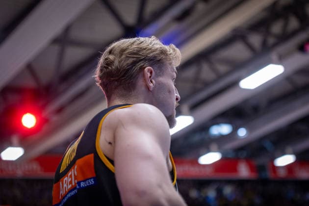 Lucas Mayer (Bozic Estriche Knights Kirchheim, 08) GER, Phoenix Hagen vs. Bozic Estriche Knights Kirchheim, BARMER 2. Basketball Bundesliga, Playoffs Finale Spiel 2, Saison 2025 2026, 07.06.2026 GER, Phoenix Hagen vs. Bozic Estriche Knights Kirchheim, BARMER 2. Basketball Bundesliga, Playoffs Finale Spiel 2, Saison 2025 2026, 07.06.2026 Hagen