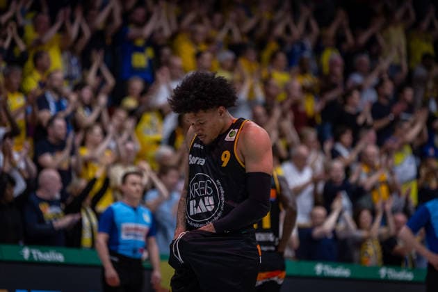 Tylan James Pope (Bozic Estriche Knights Kirchheim, 09) GER, Phoenix Hagen vs. Bozic Estriche Knights Kirchheim, BARMER 2. Basketball Bundesliga, Playoffs Finale Spiel 2, Saison 2025 2026, 07.06.2026 GER, Phoenix Hagen vs. Bozic Estriche Knights Kirchheim, BARMER 2. Basketball Bundesliga, Playoffs Finale Spiel 2, Saison 2025 2026, 07.06.2026 Hagen