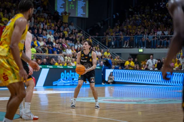 Gian Bahattin Aydinoglu (Bozic Estriche Knights Kirchheim, 04) GER, Phoenix Hagen vs. Bozic Estriche Knights Kirchheim, BARMER 2. Basketball Bundesliga, Playoffs Finale Spiel 2, Saison 2025 2026, 07.06.2026 GER, Phoenix Hagen vs. Bozic Estriche Knights Kirchheim, BARMER 2. Basketball Bundesliga, Playoffs Finale Spiel 2, Saison 2025 2026, 07.06.2026 Hagen