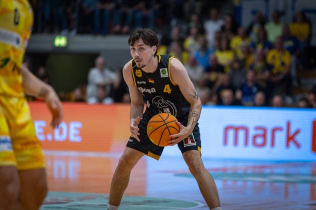 Gian Bahattin Aydinoglu (Bozic Estriche Knights Kirchheim, 04) GER, Phoenix Hagen vs. Bozic Estriche Knights Kirchheim, BARMER 2. Basketball Bundesliga, Playoffs Finale Spiel 2, Saison 2025 2026, 07.06.2026 GER, Phoenix Hagen vs. Bozic Estriche Knights Kirchheim, BARMER 2. Basketball Bundesliga, Playoffs Finale Spiel 2, Saison 2025 2026, 07.06.2026 Hagen