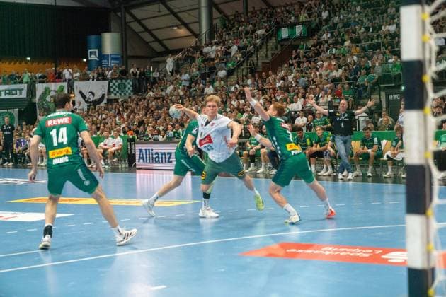 Niclas Benedict Heitkamp (TSV GWD Minden, 23) SC DHfK Leipzig vs. TSV GWD Minden, Handball, 1. Handball-Bundesliga, 34. Spieltag, Saison 2025 2026, 07.06.2026 SC DHfK Leipzig vs. TSV GWD Minden, Handball, 1. Handball-Bundesliga, 34. Spieltag, Saison 2025 2026, 07.06.2026 Leipzig