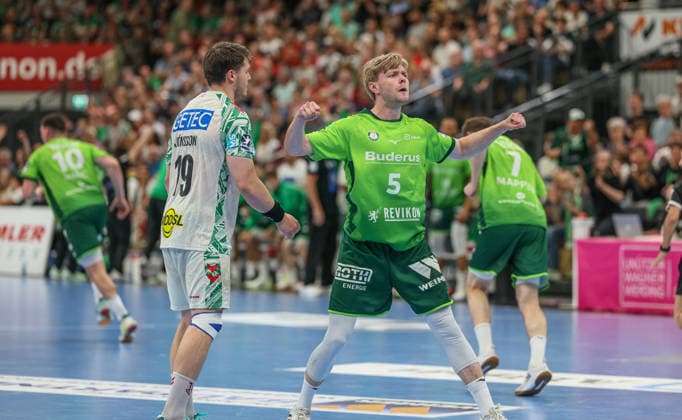 GER, Wetzlar, HSG Wetzlar vs SC Magdeburg, Daikin Handball-Bundesliga, Handball, HBL, Spielzeit 2025 2026, Buderus Arena Wetzlar, 34. Spieltag im Bild: Jubel, Freude und Emotionen bei Tristan Kirschner (HSG Wetzlar 5) DFB DFL REGULATIONS PROHIBIT ANY USE OF PHOTOGRAPHS AS IMAGE SEQUENCES AND OR QUASI-VIDEO, 07.06.2026