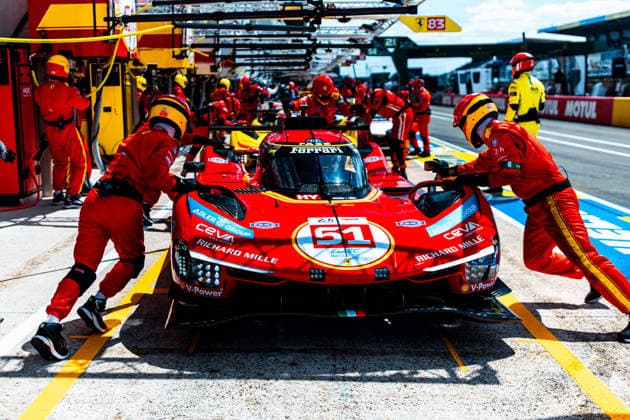 24 HEURES DU MANS 2026 - CITY CENTRE PARADE 51 PIER GUIDI Alessandro (ita), CALADO James (gbr), GIOVINAZZI Antonio (ita), Ferrari AF Corse, Ferrari 499P 51, Hypercar, action during the City Center Parade of the 24 Hours of Le Mans 2026, 3rd round of the 2026 FIA World Endurance Championship, on June 6, 2026 in Le Mans, France - Copyright: xDPPIx