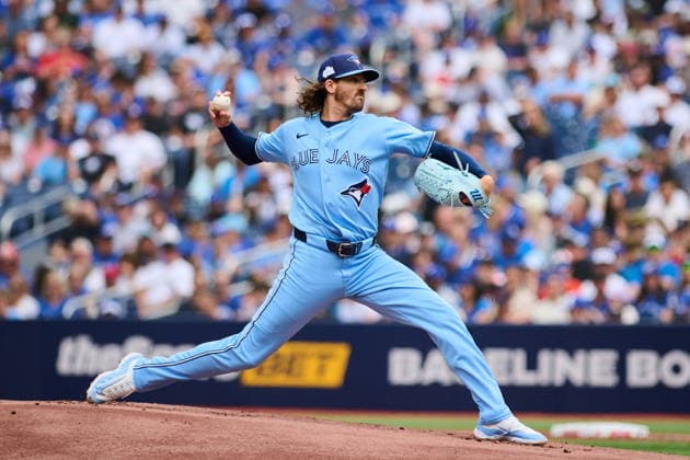 June 7, 2026, Toronto, On, Canada: Toronto Blue Jays Kevin Gausman (34) works against the Baltimore Orioles during first inning MLB, Baseball Herren, USA baseball action in Toronto, on Sunday, June 7, 2026. Canada News - June 7, 2026 - ZUMAc35_ 20260607_zaf_c35_003 Copyright: xSammyxKoganx