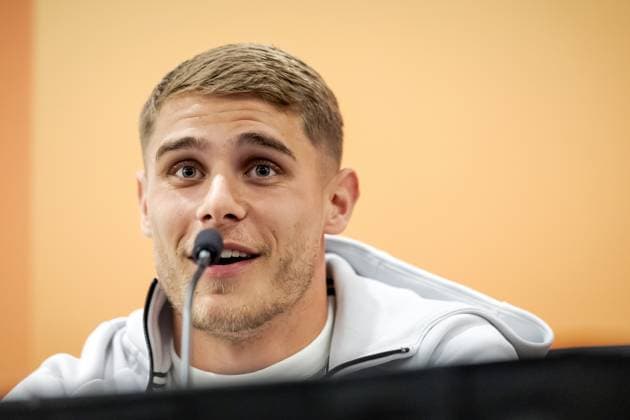 NEW YORK - Micky van de Ven of the Netherlands during a press conference, PK, Pressekonferenz of the Dutch national team, Nationalteam at Sonesta White Plains Downtown, on June 7, 2026, in White Plains, New York. The Dutch national team is preparing for the 2026 FIFA World Cup, WM, Weltmeisterschaft, Fussball ROBIN VAN LONKHUIJSEN ANP xVIxANPxSportx xxANPxIVx 560410538 originalFilename: 560410538.jpg