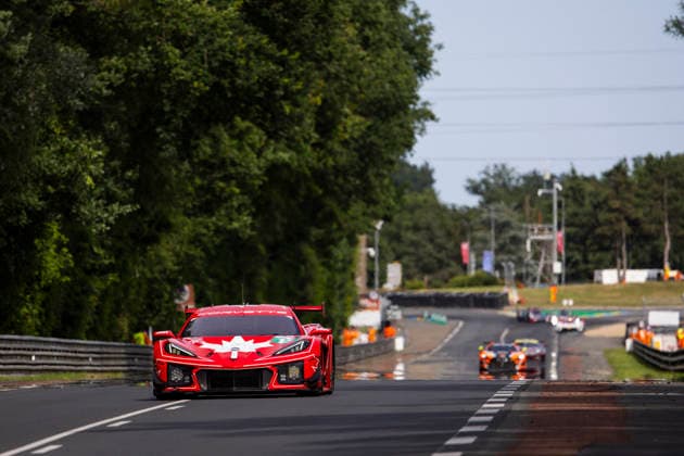 24 HEURES DU MANS 2026 - TEST DAY 13 FIDANI Orey (can), KERN Lars (ger), BELL Matthew (gbr), 13 Autosport, Corvette Z06 LMGT3.R 13, LM GT3, action during the Test Day of the 24 Hours of Le Mans 2026, 3rd round of the 2026 FIA World Endurance Championship, on June 7, 2026 on the Circuit des 24 Heures du Mans in Le Mans, France - Le MansFrance Copyright: xJULIENxDELFOSSEx