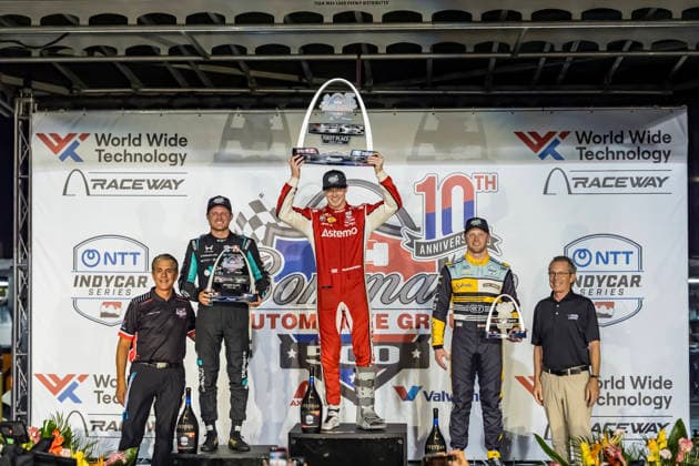 June 7, 2026, Madison, Illinois, USA: IndyCar, Indy Car, IRL, USA SERIES driver, JOSEF NEWGARDEN (2) (USA) of Nashville, TN, wins the Bommarito Automotive Group 500 at World Wide Technology Raceway in MADISON, Illinois. Madison USA - ZUMAa161 20260607_aaa_a161_009 Copyright: xWalterxArce GMGx