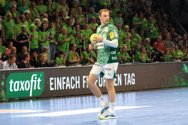 DEU, DHB, 1.HBL, Fuechse Berlin vs. Flensburg-Handewitt, 07.06.2026, Max-Schmeling-Halle, Berlin, DEU, DHB, 1.HBL, Fuechse Berlin vs. Flensburg-Handewitt, im Bild Mathias Gidsel (Fuechse Berlin 19)