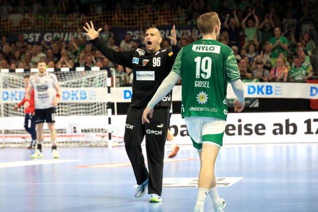 DEU, DHB, 1.HBL, Fuechse Berlin vs. Flensburg-Handewitt, 07.06.2026, Max-Schmeling-Halle, Berlin, DEU, DHB, 1.HBL, Fuechse Berlin vs. Flensburg-Handewitt, im Bild Dejan Milosavljev (Fuechse Berlin 96)