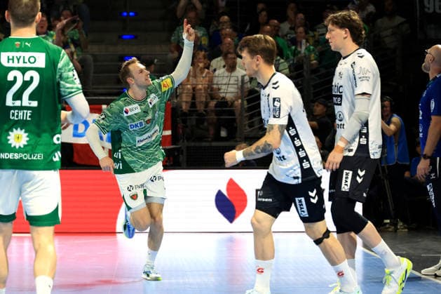 DEU, DHB, 1.HBL, Fuechse Berlin vs. Flensburg-Handewitt, 07.06.2026, Max-Schmeling-Halle, Berlin, DEU, DHB, 1.HBL, Fuechse Berlin vs. Flensburg-Handewitt, im Bild Mathias Gidsel (Fuechse Berlin 19)