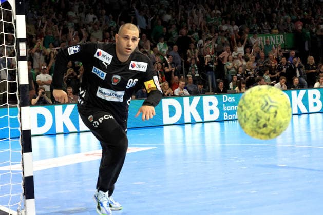 DEU, DHB, 1.HBL, Fuechse Berlin vs. Flensburg-Handewitt, 07.06.2026, Max-Schmeling-Halle, Berlin, DEU, DHB, 1.HBL, Fuechse Berlin vs. Flensburg-Handewitt, im Bild Dejan Milosavljev (Fuechse Berlin 96)