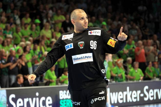 DEU, DHB, 1.HBL, Fuechse Berlin vs. Flensburg-Handewitt, 07.06.2026, Max-Schmeling-Halle, Berlin, DEU, DHB, 1.HBL, Fuechse Berlin vs. Flensburg-Handewitt, im Bild Dejan Milosavljev (Fuechse Berlin 96)