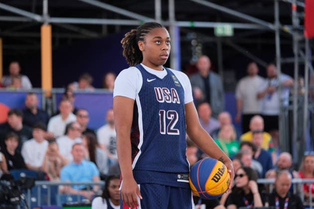 June 7, 2026, Warsaw, Masovian Voivodeship, Poland: USA s MIKAYLAH WILLIAMS (12) in action during a FIBA 3x3 Basketball World Cup women s semi-final game between Azerbaijan and USA in Warsaw, Poland. Warsaw Poland - ZUMAk204 20260607_zip_k204_231 Copyright: xRomanxKozielx