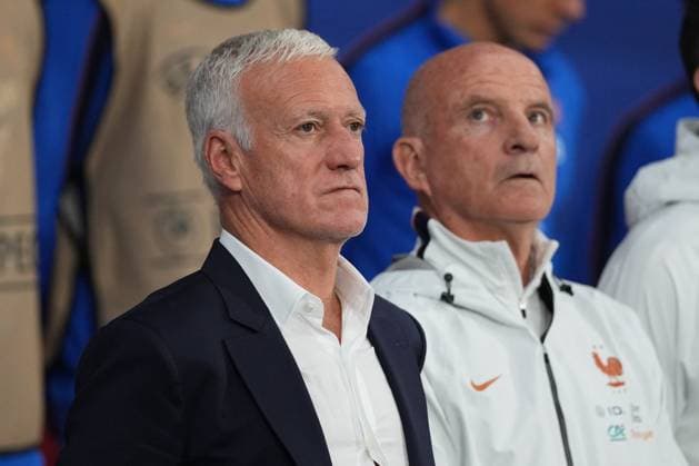 France coach Didier Deschamps and France assistant coach Guy Stephan France v Northern Ireland, International Friendly, Länderspiel, Nationalmannschaft Football, Decathlon Arena Stade Pierre-Mauroy, Lille, France - 08 Jun 2026Lille Decathlon Arena Stade Pierre-Mau France EDITORIAL USE ONLY No use with unauthorised audio, video, data, fixture lists, club league logos or live services. Online in-match use limited to 120 images, no video emulation. No use in betting, games or single club league player publications. Copyright: xDavexWinter Shutterstockx 16912920y