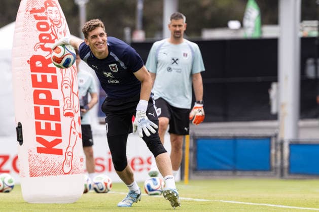 SOCCER - FIFA World Cup, WM, Weltmeisterschaft, Fussball 2026, preview SANTA BARBARA,CALIFORNIA,USA,08.JUN.26 - SOCCER - FIFA World Cup 2026, USA, Mexico, Canada, preview, OEFB, Oesterreichischer Fussball-Bund, training team AUT. Image shows Florian Wiegele (AUT). GEPAxpictures xArminxRauthner