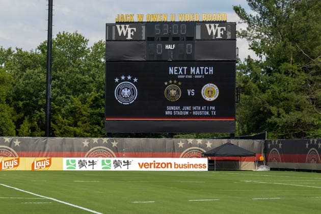 Team Arrival Germany, Base Camp, practice, FIFA World Cup, WM, Weltmeisterschaft, Fussball 2026, Winston-Salem Spry Stadium during day 1 DFB practice for the FIFA World Cup 2026 at Wake Forest University™s Spry Stadium in Winston-Salem, North Carolina, United States, June 8, 2026. WINSTON-SALEM Spry Stadium North Carolina USA Copyright: xPaulxMoreax 064A2577