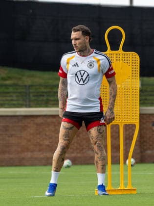 Team Arrival Germany, Base Camp, practice, FIFA World Cup, WM, Weltmeisterschaft, Fussball 2026, Winston-Salem DAVID RAUM of DFB practicing for the FIFA World Cup 2026 at Wake Forest University™s Spry Stadium in Winston-Salem, North Carolina, United States, June 8, 2026. WINSTON-SALEM Spry Stadium North Carolina USA Copyright: xPaulxMoreax 064A2864