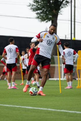 Team Arrival Germany, Base Camp, practice, FIFA World Cup, WM, Weltmeisterschaft, Fussball 2026, Winston-Salem JONATHAN TAH of DFB practicing for the FIFA World Cup 2026 at Wake Forest University™s Spry Stadium in Winston-Salem, North Carolina, United States, June 8, 2026. WINSTON-SALEM Spry Stadium North Carolina USA Copyright: xPaulxMoreax 064A3044