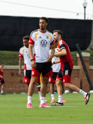 Team Arrival Germany, Base Camp, practice, FIFA World Cup, WM, Weltmeisterschaft, Fussball 2026, Winston-Salem FELIX NMECHA of DFB practicing for the FIFA World Cup 2026 at Wake Forest University™s Spry Stadium in Winston-Salem, North Carolina, United States, June 8, 2026. WINSTON-SALEM Spry Stadium North Carolina USA Copyright: xPaulxMoreax 064A3058