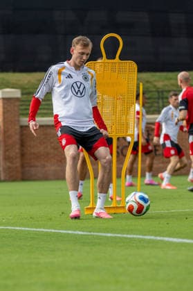 Team Arrival Germany, Base Camp, practice, FIFA World Cup, WM, Weltmeisterschaft, Fussball 2026, Winston-Salem MAXIMILIAN BEIER of DFB practicing for the FIFA World Cup 2026 at Wake Forest University™s Spry Stadium in Winston-Salem, North Carolina, United States, June 8, 2026. WINSTON-SALEM Spry Stadium North Carolina USA Copyright: xPaulxMoreax 064A3135