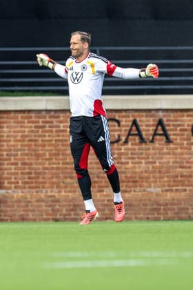 Team Arrival Germany, Base Camp, practice, FIFA World Cup, WM, Weltmeisterschaft, Fussball 2026, Winston-Salem OLIVER BAUMANN of DFB practicing for the FIFA World Cup 2026 at Wake Forest University™s Spry Stadium in Winston-Salem, North Carolina, United States, June 8, 2026. WINSTON-SALEM Spry Stadium North Carolina USA Copyright: xPaulxMoreax 1R8A5316