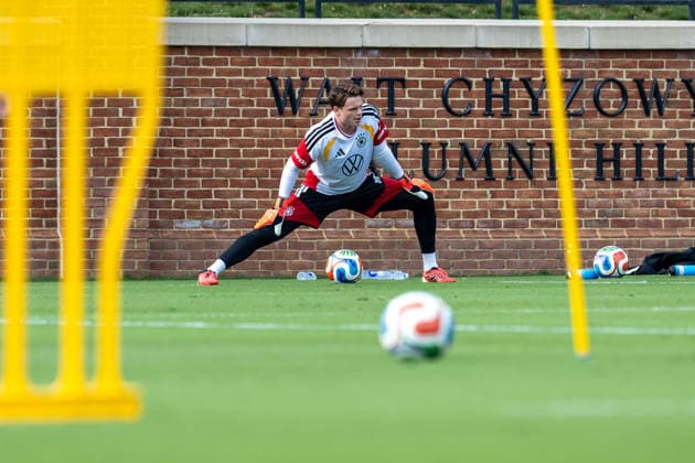 Team Arrival Germany, Base Camp, practice, FIFA World Cup, WM, Weltmeisterschaft, Fussball 2026, Winston-Salem ALEXANDER NÜBEL of DFB practicing for the FIFA World Cup 2026 at Wake Forest University™s Spry Stadium in Winston-Salem, North Carolina, United States, June 8, 2026. WINSTON-SALEM Spry Stadium North Carolina USA Copyright: xPaulxMoreax 1R8A5445