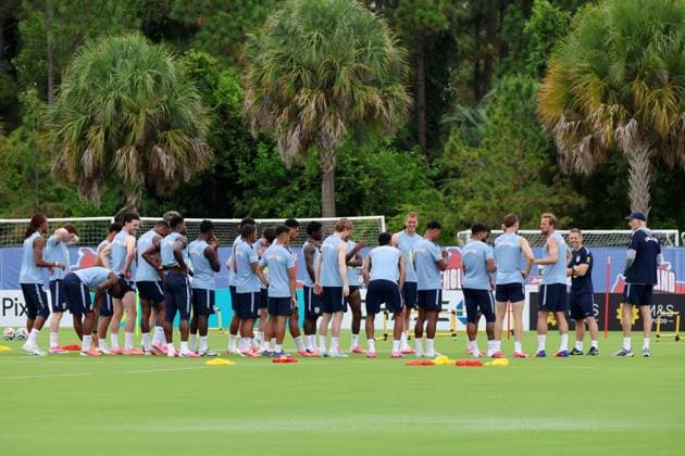 England players during a training session England Team Training, 2026 FIFA World Cup, WM, Weltmeisterschaft, Fussball Football, Palm Beach Gardens, Palm Beach, Florida, USA - 09 Jun 2026Florida Florida Blue Training Centre United States of America EDITORIAL USE ONLY No use with unauthorised audio, video, data, fixture lists, club league logos or live services. Online in-match use limited to 120 images, no video emulation. No use in betting, games or single club league player publications. Copyright: xChrisxArjoon Shutterstockx 16918901j