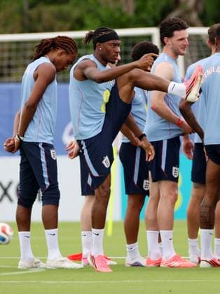 Noni Madueke during a training session England Team Training, 2026 FIFA World Cup, WM, Weltmeisterschaft, Fussball Football, Palm Beach Gardens, Palm Beach, Florida, USA - 09 Jun 2026Florida Florida Blue Training Centre United States of America EDITORIAL USE ONLY No use with unauthorised audio, video, data, fixture lists, club league logos or live services. Online in-match use limited to 120 images, no video emulation. No use in betting, games or single club league player publications. Copyright: xChrisxArjoon Shutterstockx 16918901l