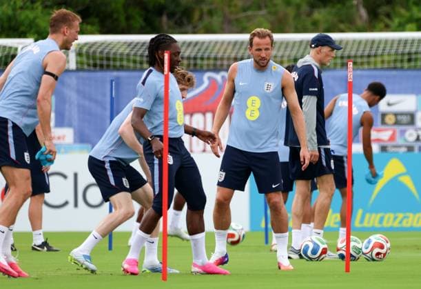 Harry Kane during a training session England Team Training, 2026 FIFA World Cup, WM, Weltmeisterschaft, Fussball Football, Palm Beach Gardens, Palm Beach, Florida, USA - 09 Jun 2026Florida Florida Blue Training Centre United States of America EDITORIAL USE ONLY No use with unauthorised audio, video, data, fixture lists, club league logos or live services. Online in-match use limited to 120 images, no video emulation. No use in betting, games or single club league player publications. Copyright: xChrisxArjoon Shutterstockx 16918901aq