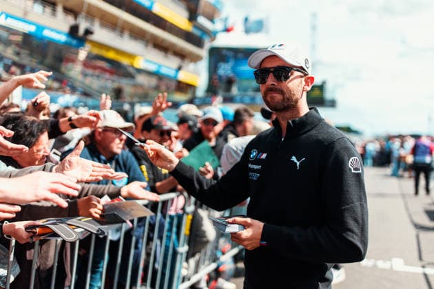 24 HEURES DU MANS 2026 - TUESDAY RAST Renà (ger), BMW M Team WRT, BMW M Hybrid V8 20, Hypercar, portrait, autograph session, during the 24 Hours of Le Mans 2026, 3rd round of the 2026 FIA World Endurance Championship, on June 9, 2026 on the Circuit des 24 Heures du Mans in Le Mans, France - Copyright: xAndreaxLorenzinax