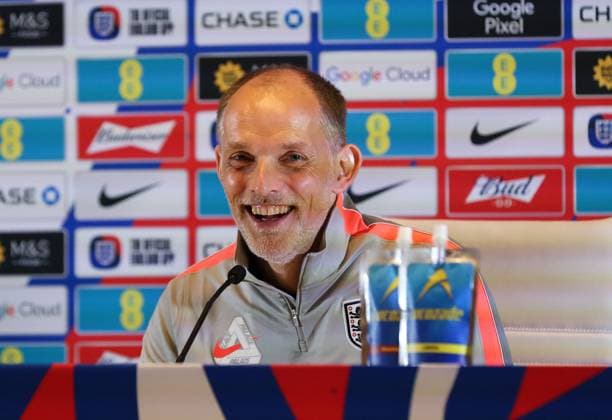 Thomas Tuchel, manager of England, during a press conference, PK, Pressekonferenz England Press Conference, 2026 FIFA World Cup, WM, Weltmeisterschaft, Fussball Football, Hilton West Palm Beach Hotel, Palm Beach, Florida, USA - 09 Jun 2026Florida Florida Blue Training Centre United States of America EDITORIAL USE ONLY No use with unauthorised audio, video, data, fixture lists, club league logos or live services. Online in-match use limited to 120 images, no video emulation. No use in betting, games or single club league player publications. Copyright: xChrisxArjoon Shutterstockx 16918907l