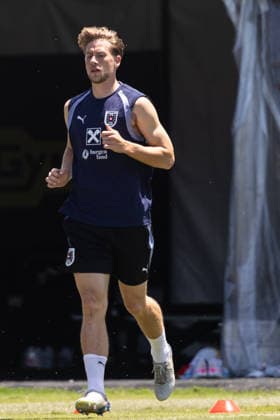 SOCCER - FIFA World Cup, WM, Weltmeisterschaft, Fussball 2026, preview SANTA BARBARA,CALIFORNIA,USA,09.JUN.26 - SOCCER - FIFA World Cup 2026, USA, Mexico, Canada, preview, OEFB, Oesterreichischer Fussball-Bund, training team AUT. Image shows Michael Svoboda (AUT). GEPAxpictures xArminxRauthner