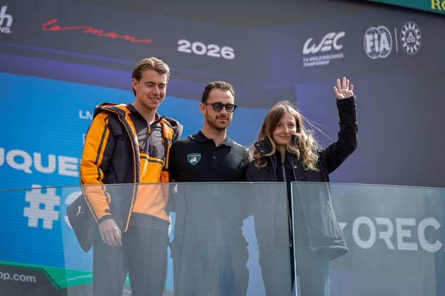 24 HEURES DU MANS 2026 - TUESDAY 30 PIN Doriane (fra), ANDLAUER Julien (fra), VERSCHOOR Richard (nld), Duqueine Team, Oreca 07 Gibson 30, LMP2, portrait during the 24 Hours of Le Mans 2026, 3rd round of the 2026 FIA World Endurance Championship, on June 9, 2026 on the Circuit des 24 Heures du Mans in Le Mans, France - Le MansFrance Copyright: xPauloxMariax
