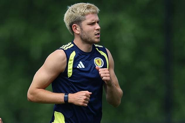 George Hirst of Scotland Scotland Training Session and press conference, PK, Pressekonferenz 2026 FIFA World Cup, WM, Weltmeisterschaft, Fussball Football, Atrium Health Performance Park, Charlotte, USA - 10 Jun 2026Charlotte Atrium Health Performance Park United States of America EDITORIAL USE ONLY No use with unauthorised audio, video, data, fixture lists, club league logos or live services. Online in-match use limited to 120 images, no video emulation. No use in betting, games or single club league player publications. Copyright: xMichaelxZemanek Shutterstockx 16919987ad