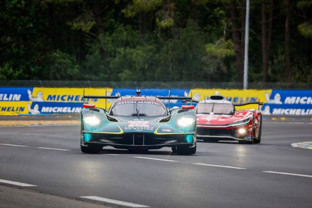 24 HEURES DU MANS 2026 - FREE PRACTICE AND QUALIFIYING SESSION 009 RIBERAS Alex (esp), SORENSEN Marco (dnk), DE ANGELIS Roman (can), Aston Martin THOR Team, Aston Martin Valkyrie 009, Hypercar, action, during the Free Practice and Qualifying session of the 24 Hours of Le Mans 2026, 3rd round of the 2026 FIA World Endurance Championship, from June 10 to 11, 2026 on the Circuit des 24 Heures du Mans in Le Mans, France - Le MansFrance Copyright: xFREDERICxLExFLOCxHx