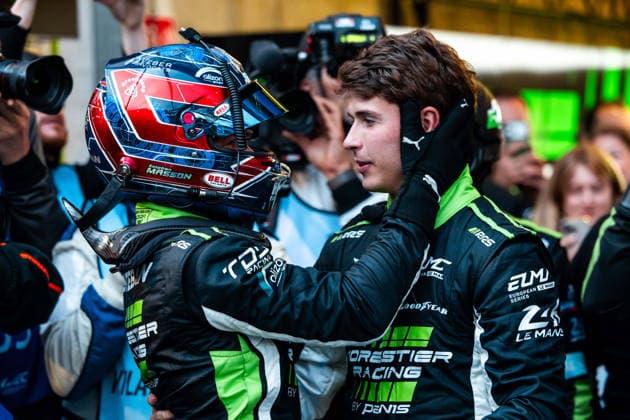 24 HEURES DU MANS 2026 - FREE PRACTICE AND QUALIFIYING SESSION MASSON Esteban (fra), Forestier Racing by Panis, Oreca 07 Gibson 29, LMP2, portrait, pole position, celebration, during the Free Practice and Qualifying session of the 24 Hours of Le Mans 2026, 3rd round of the 2026 FIA World Endurance Championship, from June 10 to 11, 2026 on the Circuit des 24 Heures du Mans in Le Mans, France - Copyright: xAndreaxLorenzinax