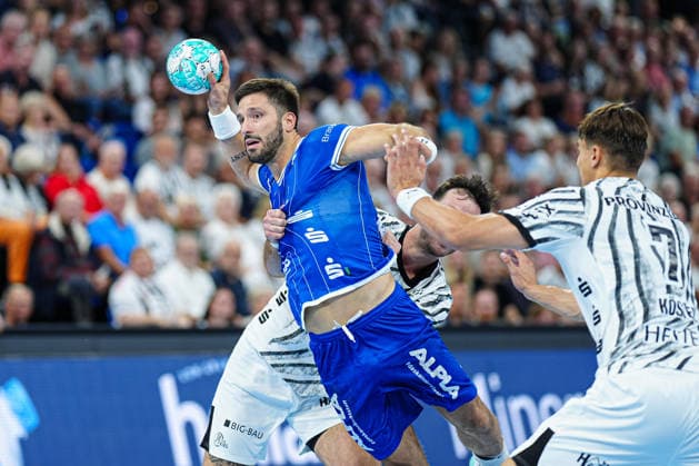 Wurf Tor Tim Suton (TBV Lemgo-Lippe, 23) GER, THW Kiel vs. TBV Lemgo-Lippe, Handball, 1. Bundesliga, Spieltag 1, Saison 2026 2027, 27.08.2026 GER, THW Kiel vs. TBV Lemgo-Lippe, Handball, 1. Bundesliga, Spieltag 1, Saison 2026 2027, 27.08.2026 Kiel Copyright: xEibner-Pressefoto MarcelxvonxFehrnx EP_MFN