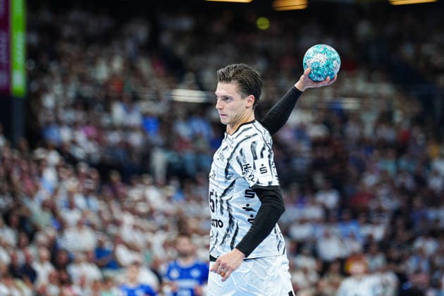 Wurf Tor Domen Makuc (THW Kiel, 35) GER, THW Kiel vs. TBV Lemgo-Lippe, Handball, 1. Bundesliga, Spieltag 1, Saison 2026 2027, 27.08.2026 GER, THW Kiel vs. TBV Lemgo-Lippe, Handball, 1. Bundesliga, Spieltag 1, Saison 2026 2027, 27.08.2026 Kiel Copyright: xEibner-Pressefoto MarcelxvonxFehrnx EP_MFN